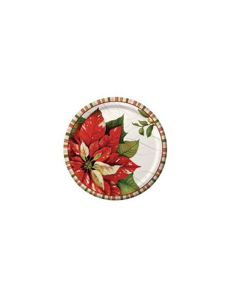 Piatto Vintage Poinsettia cm. 17,4 PZ. 8 - L'Officina delle