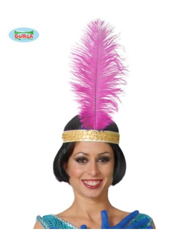 PIUMA STRUZZO ROSA GRANDE 40CM - L'Officina delle feste