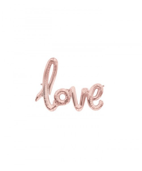 S/SHAPE SCRITTA LOVE ROSA GOLD 108CM