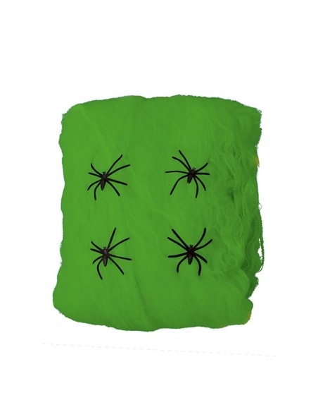 Ragnatela Verde con Ragni gr.60 - L'Officina delle feste