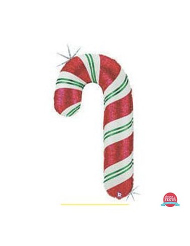 S/SHAPE CANDY CANE HOLOGRAPHIC - L'Officina delle feste