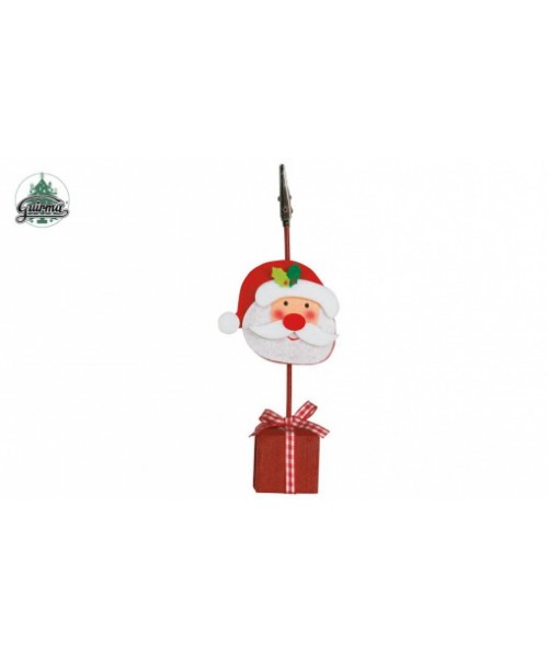 SEGNAPOSTO BABBO NATALE CON PINZA 1PZ