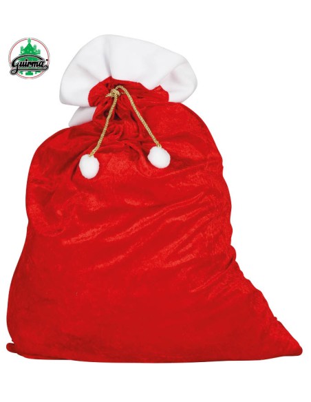 SACCO BABBO NATALE NATALIZIO SIMIL VELLUTO 60x95CM - L'Officina