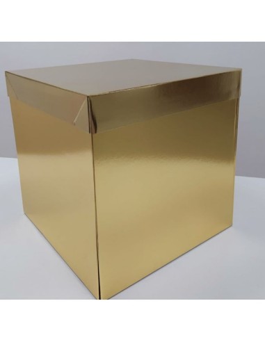 SCATOLA BOX SURPRICE CM. 50X50X65 ORO LUCIDO - L'Officina delle