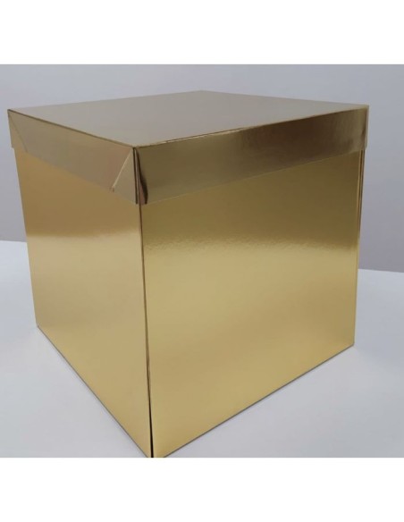 SCATOLA BOX SURPRICE CM. 50X50X65 ORO LUCIDO - L'Officina delle