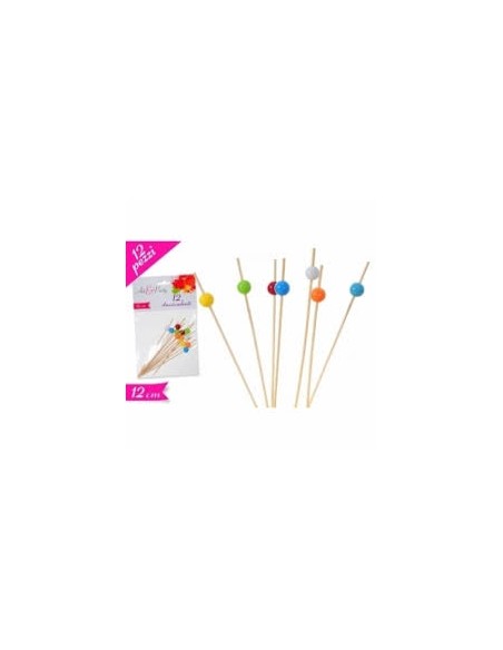 SET 12 STUZZICADENTI 12 CM C/PALLE - L'Officina delle feste SET 12 STUZZICADENTI 12 CM C/PALLE - L'Officina delle feste