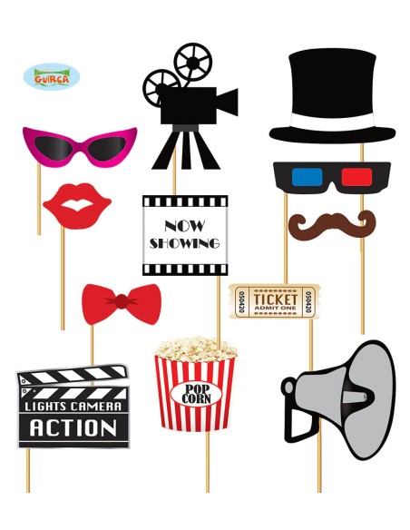 SET PHOTO BOOTH CINEMA 12 PZ - L'Officina delle feste