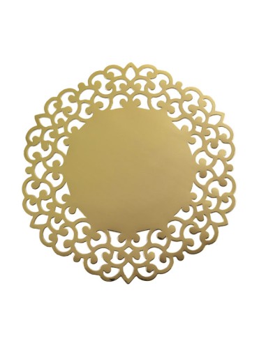 SOTTOPIATTI ORO LASER CARTONCINO 33CM 4PZ - L'Officina delle