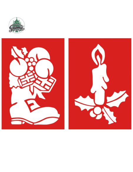 STANCIL NATALE 25X35 2PZ - L'Officina delle feste