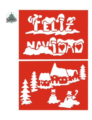 STANCIL NATALE 35X25 CM 2PZ - L'Officina delle feste