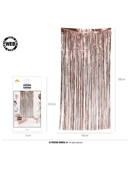TENDA FILI ROSE GOLD 1X2MT - L'Officina delle feste TENDA FILI ROSE GOLD 1X2MT - L'Officina delle feste