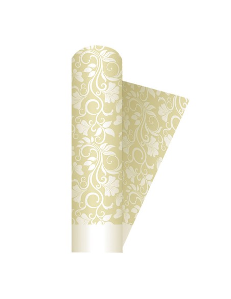 TOVAGLIA DAMASCATA MT.120X5 CELEBRITY IVORY - L'Officina delle