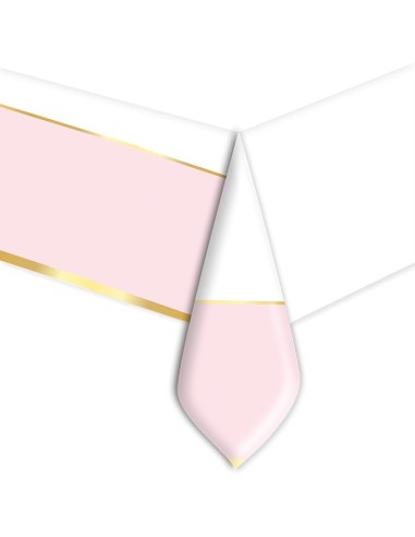 Tovaglia in plastica chic rosa 140x270cm - L'Officina delle