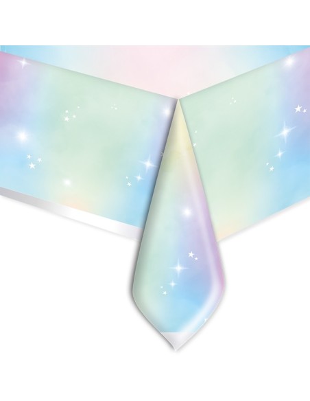 Tovaglia in plastica Iridiscente soft rainbow140x270cm - Tovaglia in plastica Iridiscente soft rainbow140x270cm -