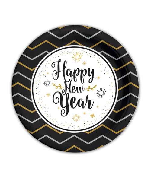 8 PIATTI HAPPY NEW YEAR 18CM 2