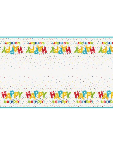 TOVAGLIA PLAST. 137X213 CM. HAPPY BIRTHDAY - L'Officina delle