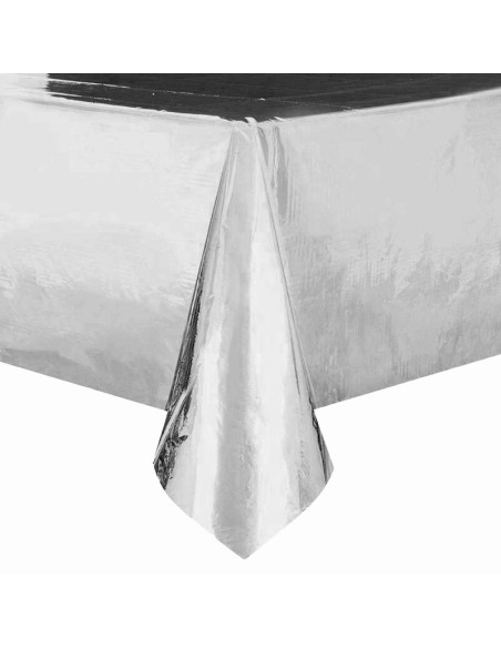 TOVAGLIA PLASTICA LUCIDA ARGENTO 1,37X2,74 - L'Officina delle