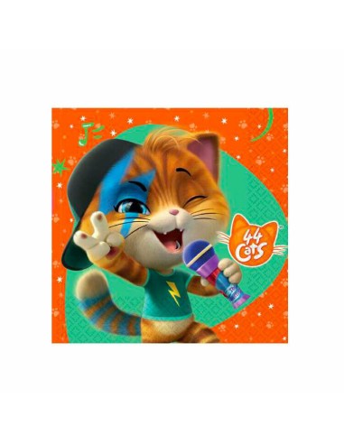 TOVAGLIOLI 33X33 44 GATTI 16PZ - L'Officina delle feste