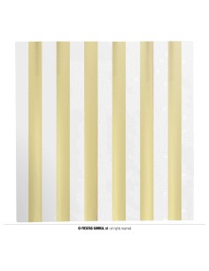 TOVAGLIOLI 33X33 CM ORO E BIANCHI A RIGHE 12PZ - L'Officina 2