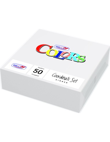 TOVAGLIOLI 33X33 pz. 50 BIANCO - L'Officina delle feste