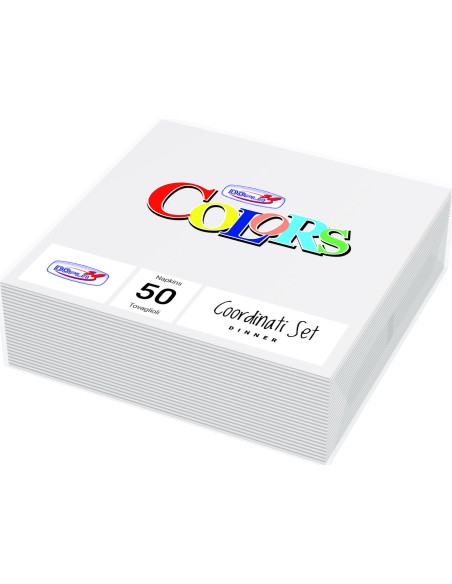 TOVAGLIOLI 33X33 pz. 50 BIANCO - L'Officina delle feste