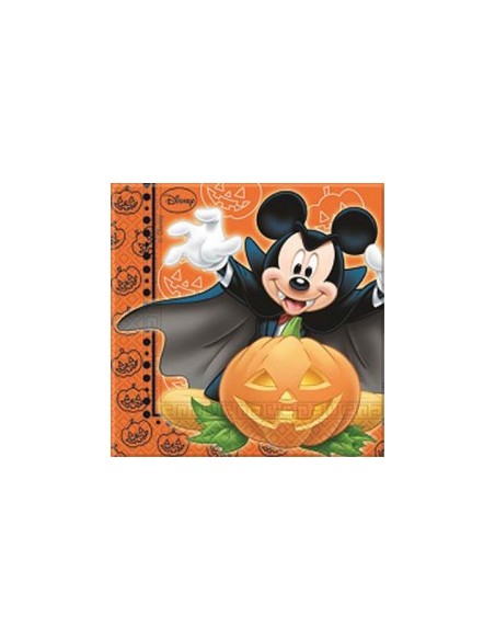 TOVAGLIOLI CM.33x33 TOPOLINO HALLOWEEN 20PZ - L'Officina delle TOVAGLIOLI CM.33x33 TOPOLINO HALLOWEEN 20PZ - L'Officina delle
