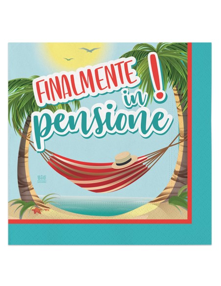 TOVAGLIOLI FINALMENTE PENSIONE CM. 33X33 PZ. 20 - L'Officina