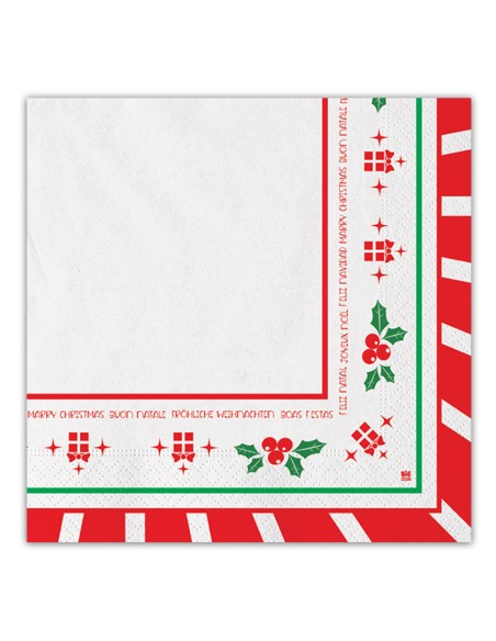 TOVAGLIOLO 20PZ CM33X33 NATALE 2017 - L'Officina delle feste