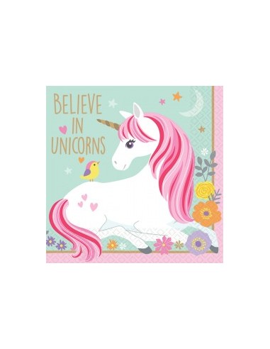 TOVAGLIOLO 25CM 16PZ MAGICAL UNICORN - L'Officina delle feste