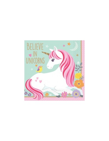 TOVAGLIOLO 25CM 16PZ MAGICAL UNICORN - L'Officina delle feste