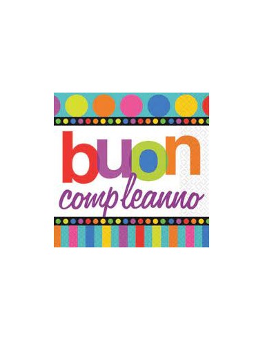 TOVAGLIOLO 25X25 PZ. 16 STRIPES AND DOTS - L'Officina delle