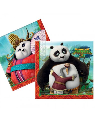 TOVAGLIOLO 33X 33 KUNG FU PANDA 20pz - L'Officina delle feste