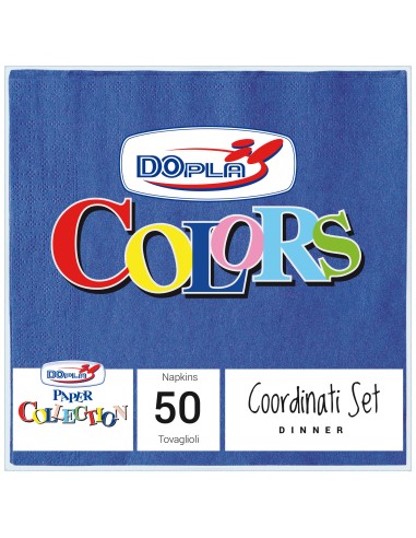 TOVAGLIOLO 33X33 PZ. 50 BLU - L'Officina delle feste