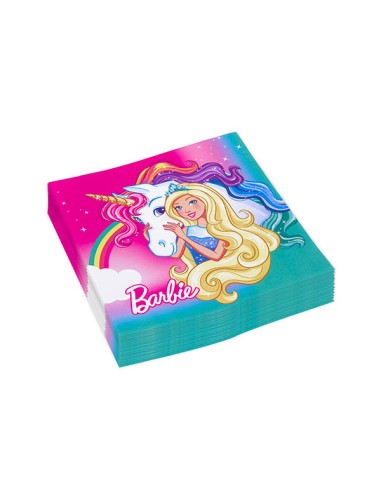 TOVAGLIOLO 33X33 BARBIE DREAMTOPIA 20PZ - L'Officina delle feste