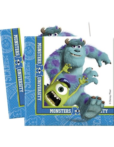 Tovagliolo 33x33 cm Monsters University 20pz - L'Officina delle