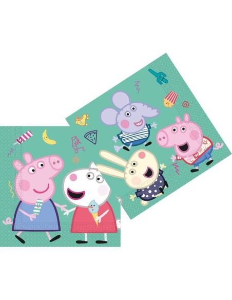 TOVAGLIOLO 33X33 PEPPA PIG MESSY 20PZ - L'Officina delle feste TOVAGLIOLO 33X33 PEPPA PIG MESSY 20PZ - L'Officina delle feste