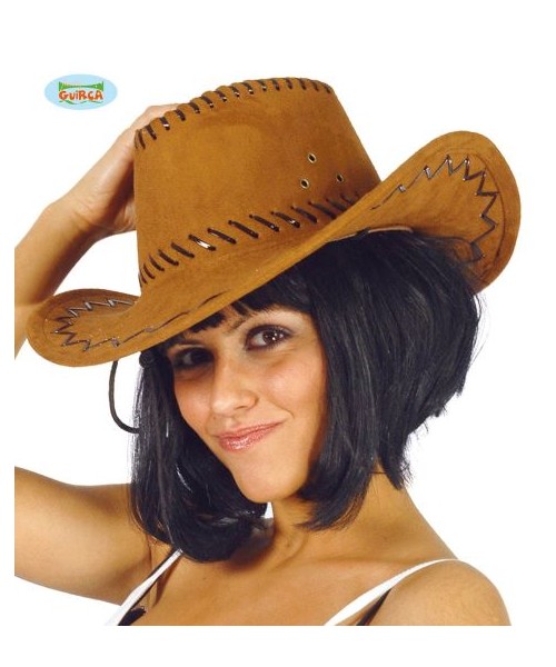SOMBRERO VAQUERO MARRON PIEL 2