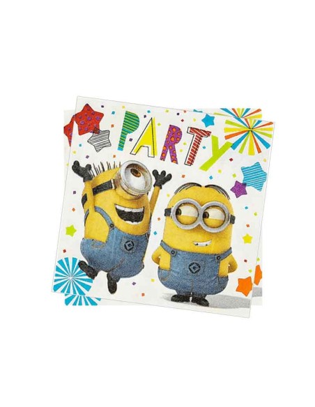 TOVAGLIOLO 33X33 PZ. 20 MINION DESPICABLE ME - L'Officina delle