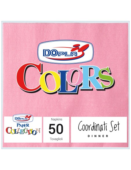 TOVAGLIOLO 33X33 PZ.50 ROSA - L'Officina delle feste