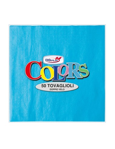 TOVAGLIOLO 33X33 PZ.50 TURCHESE - L'Officina delle feste