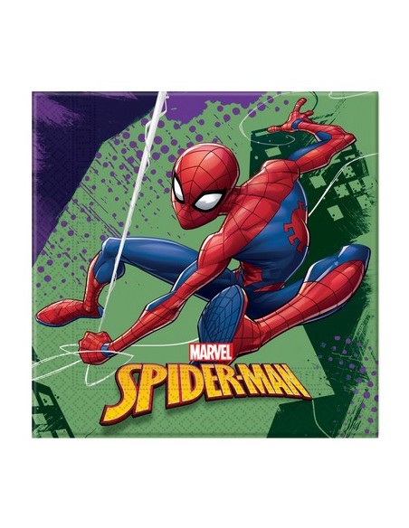 TOVAGLIOLO 33X33CM SPIDERMAN TEAM 20PZ - L'Officina delle feste