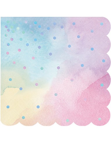 TOVAGLIOLO IRIDESCENTE ROSA 25X25CM 16PZ - L'Officina delle