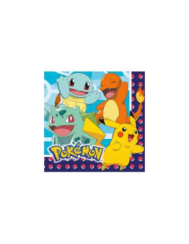 TOVAGLIOLO POKEMON 33X33CM 16PZ - L'Officina delle feste