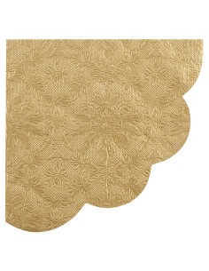 TOVAGLIOLO SMERLO ORO C/DECORO 16PZ DIAM. 33CM - L'Officina 2