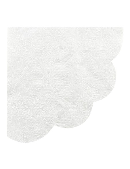 TOVAGLIOLO SMERLO PERLA C/DECORO 16PZ 33X33CM - L'Officina TOVAGLIOLO SMERLO PERLA C/DECORO 16PZ 33X33CM - L'Officina