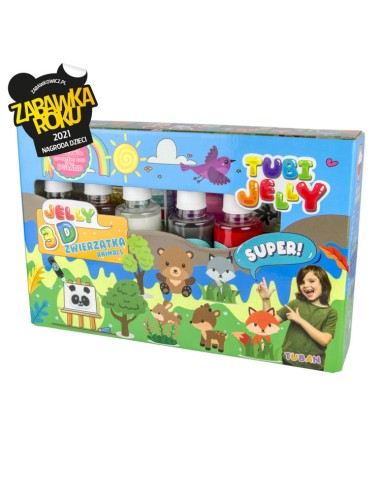TUBI JELLY SET 6 COLORI ANIMALI - L'Officina delle feste