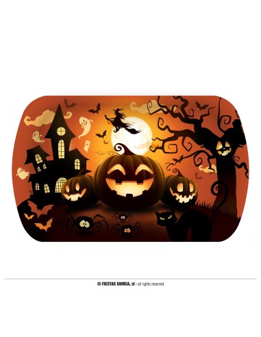 VASSOIO IN PLASTICA ZUCCA HALLOWEEN 29x15x3,5 CM - L'Officina