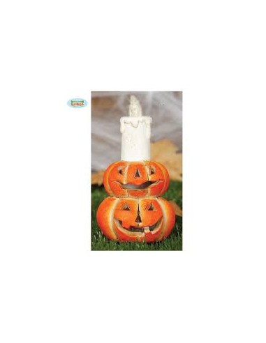 ZUCCA CERAMICA CON CANDELA 16 CMS. CON LUCE - L'Officina delle