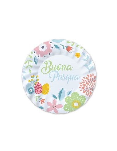 8 PIATTI CARTA 18CM BUONA PASQUA NEW - L'Officina delle feste