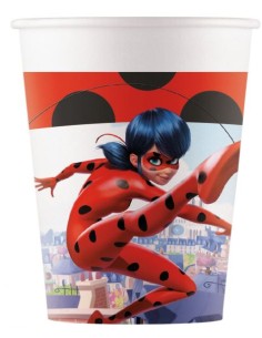 BICCHIERE CARTA LADYBUG 200ML. 8PZ - L'Officina delle feste